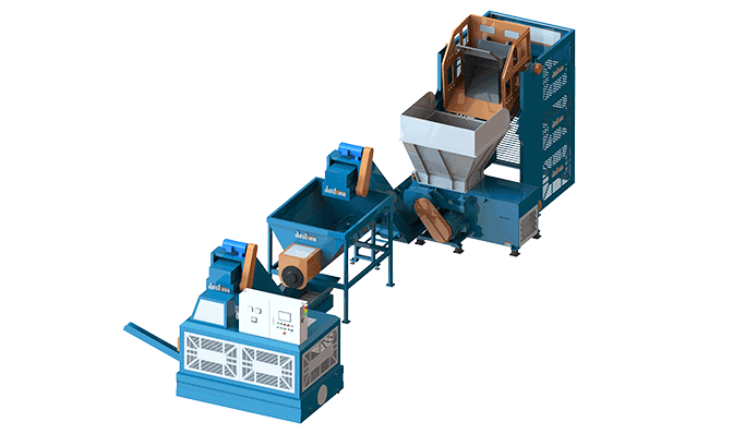 Lifting Flipping Shredder Briquetter