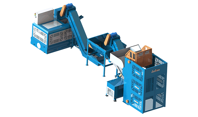 Lifting Flipping Shredder Briquetter