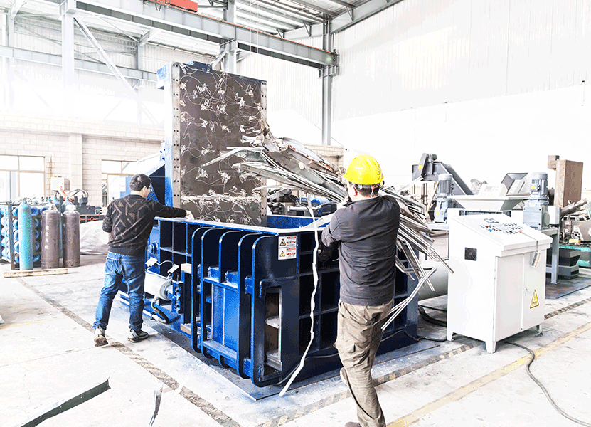 250-ton Side Push-Out Fully Automated Metal Scrap ...