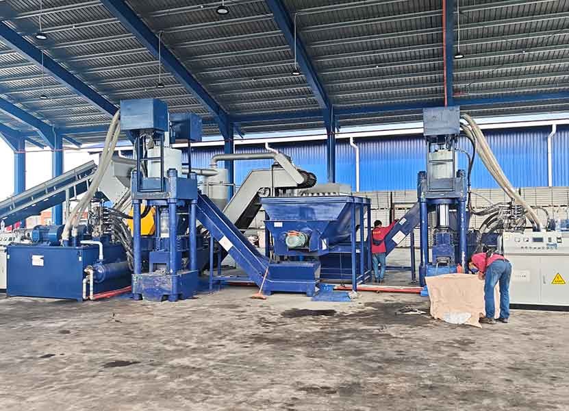 Aluminum Shavings Crushing and Briquetting Press S...