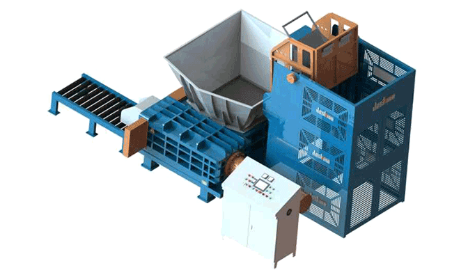 Auto Metal Chips Lift Flipping Baler