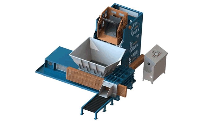 Auto Metal Chips Lift Flipping Baler