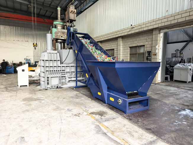 Triple Compression Scrap Metal Baling Press
