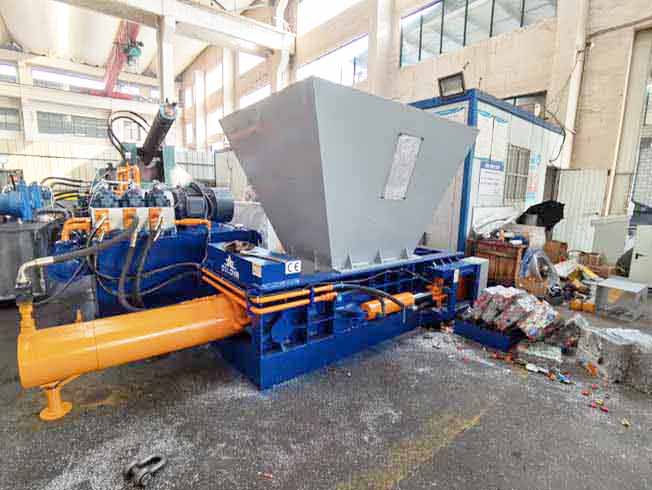 Waste Aluminum And Tin Can Pressing Baler Machine