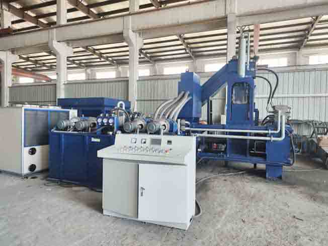 Metal Chip Shredder And Compactor Machine