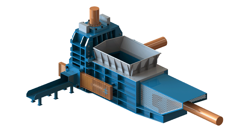  Triple Rams Compress Shear Baler