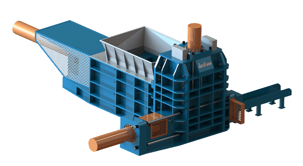 Triple Rams Compress Shear Baler