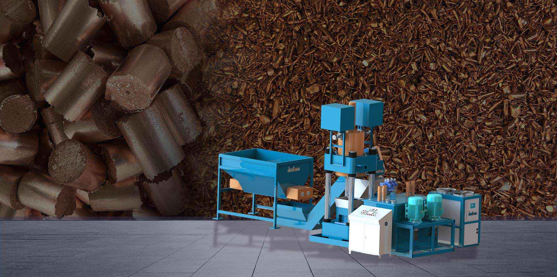 Big Hopper Feeding For <br/>Metal Chips Briquetting Solution