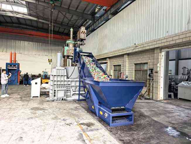 Triple Compression Scrap Metal Baling Press
