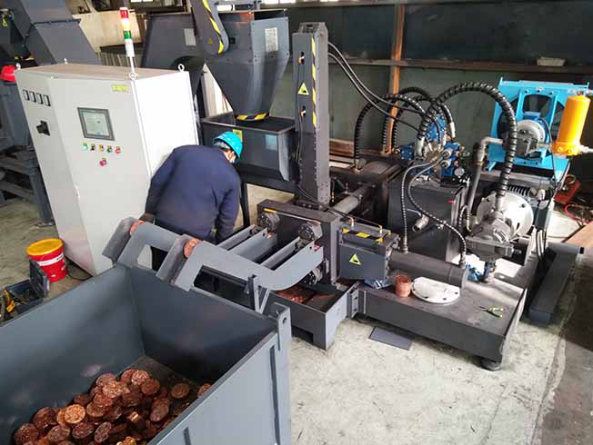 Metal Chip Briquetting Press For Metal Sawdust