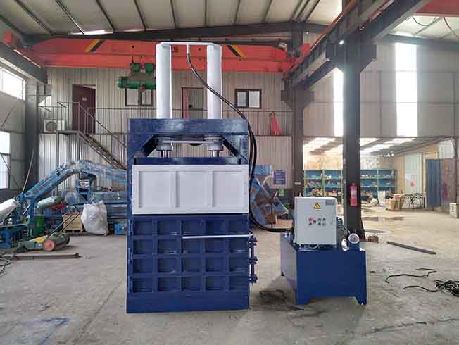 Hydraulic Press Baler Machine Working In A Sisal Bale